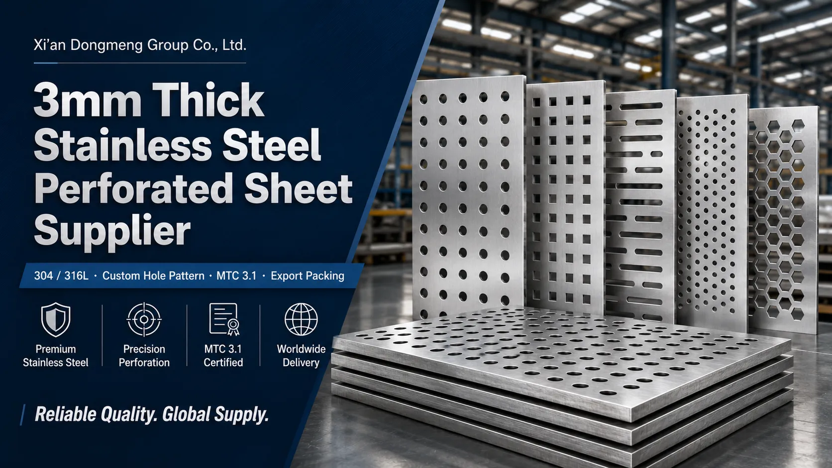 3mm Stainless Steel Perforated Sheet 3mm Stainless Steel Perforated Sheet
